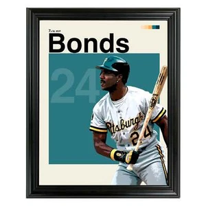 Barry Bonds Framed Sports Art Photo by Thomas Maxwell - Picture 1 of 2