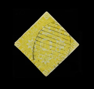 [NUEVO BRUNSWICK] 1851 6d SG 3 / SC 2 (amarillo) usado - Imagen 1 de 2