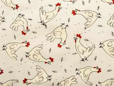 Tessuto Fantasia Galli al Metro | Made in Italy | 100% Cotone | Altezza 180cm  - Immagine 1 di 3