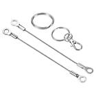 4 Pack Lanyard Cable 1.5mmx10cm Rope with 4 Pack Key Ring 4 Pack Keychain