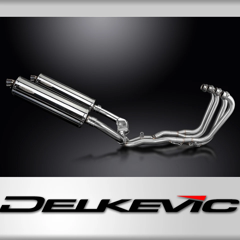 Honda CBR1000F FH-FX Hurricane 87-99 Full Exhaust 4-2 18" Oval Stainless Muffler — 第 1/4 张图片