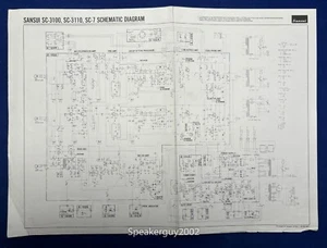 Original Sansui SC-3100 SC-3110 SC-7 Kassette Klappschema - Bild 1 von 1