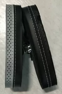 Nastro manubrio bici corsa Wrap poliuretano cucitura nero grigio/nero - Foto 1 di 1