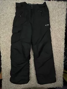 Champion Snow Pants Black Ski Winter Insulated Pockets Boys Medium 8-10 - Picture 1 of 18
