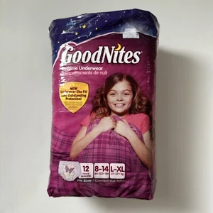 (1) Vintage Goodnites Underwear Pull Ups Huggies Girls Large/XL Pack of 12 - Picture 1 of 4