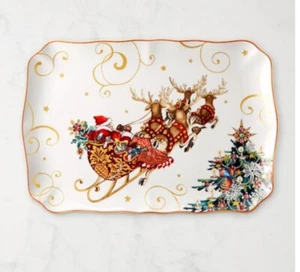 New Williams Sonoma Twas The Night Before Christmas Santa Serving Platter 18” Rc - Picture 1 of 3