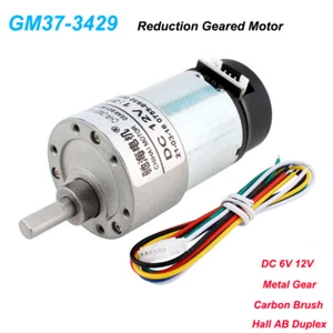Reduction Geared Motor DC 6V 12V With Encoder Reversible High Torque GM37-3429 - Picture 1 of 12