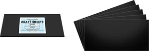 Hojas artesanales de poliestireno Black Flex Plasticard - 6"x12" - 0,040" de espesor - Paquete de 5 - Imagen 1 de 1