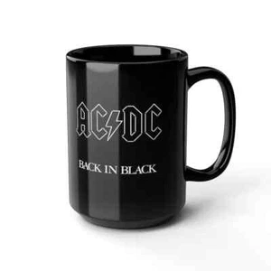 AC DC Back in Black Coffee Mug Classic Design Rock Band Mug - Picture 1 of 2