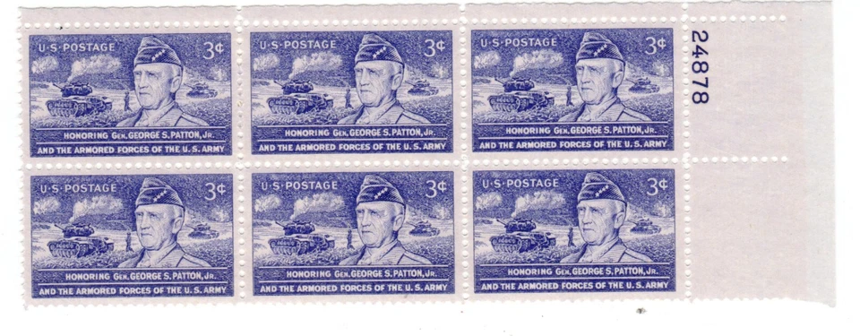 1954 US STAMP Scott #1026 6-Block  3c FVF MNH - Image 1 of 1