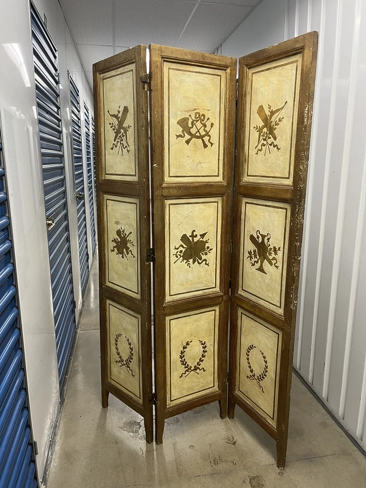 Итальянский складной экран из позолоченного дерева  - Изображение 1 из 4