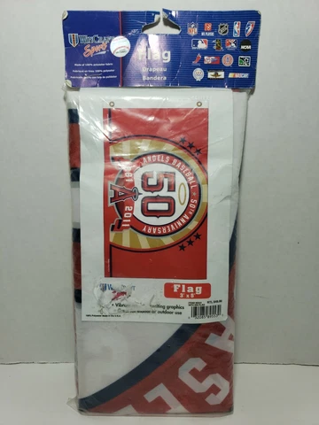 ANGELS BASEBALL 50th ANNIVERSARY 3' × 5' FLAG (MADE IN USA) NEW Cover