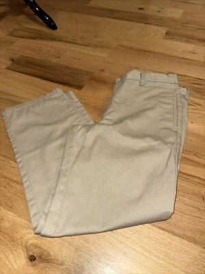 Nuevo sin etiquetas Pantalones de Cintura George Adj Caqui Tostado Talla 14 H Husky Uniforme Escolar Foto 1 de 4
