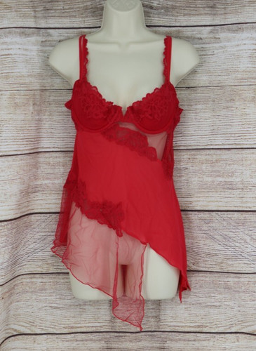 UNDERCOVER Abito intero Victorias Secret donna taglia media pizzo regolabile lingerie rosso
