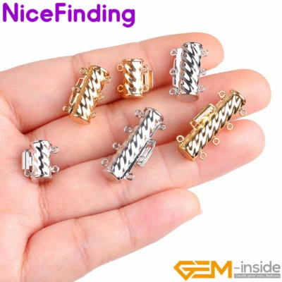 14K Gold Filled Layered Snap Barrel Pearl Necklace Bracelet Jewelry Making Clasp - Image 1 of 4