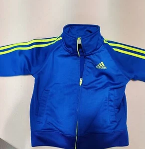 CHAQUETA ADIDAS KIDS IMPACT TRACK 3 RAYAS CON CREMALLERA COMPLETA TALLA 18M AZUL NEÓN VERDE AG5604 - Imagen 1 de 1