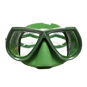 Scuba Diving Spearfishing Free Dive Low Volume Green Silicone Mask - Picture 1 of 3