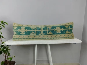 LONG BOLSTER PILLOW TURKISH RUG PILLOW LONG BED PILLOW LONG LUMBAR PILLOW DECOR - Picture 1 of 10