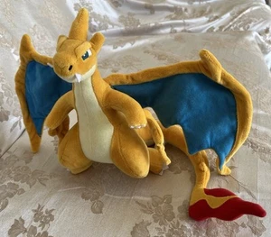 9 Zoll Plüsch Mega Charizard gelb mit beweglichen Flügeln Japan Pokemon Center - Bild 1 von 5