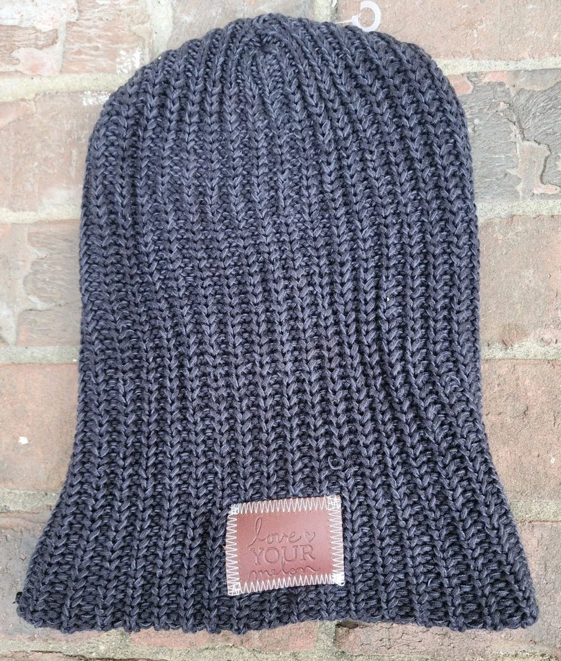 Love Your Melon Smoke Gorro Tejido Sombrero Slouch con Parche Gran Tamaño NUEVO Foto 1 de 4