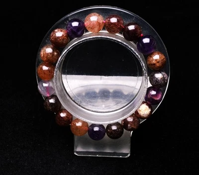 Pulsera 10mm Natural Brasil Super Seven 7 Melodía Cristal Amatista Cuentas Redondas Foto 1 de 4