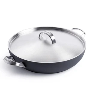Sartén Greenpan Paris Pro 11 pulgadas cubierta para todos los días con asas, negra - Imagen 1 de 5