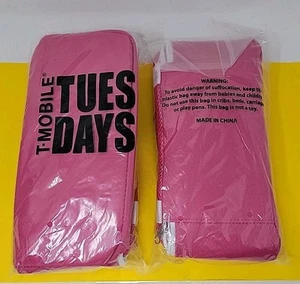 Two NEW Sealed T-Mobile Tuesday Cooler Tote Insulated Pink Lunch Bag (China) - Picture 1 of 9