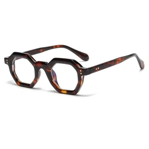 Retro Octagon Frame Glasses for Women Men Vintage Polygon Non-prescription Cl... - Picture 1 of 7
