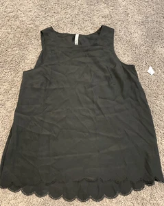 NWT Nordstrom Women’s Blouse Tank Top Black Size Small B3 - Picture 1 of 6