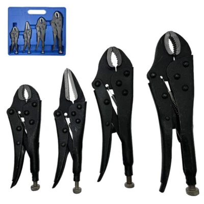 FALON TECH 4x Gripzange Schweißerzange Feststellzange Set Klemmzange Zange Langbeckzange