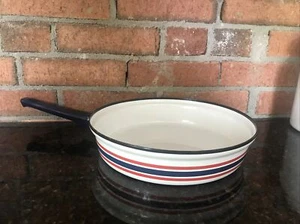 Club Celebration Norwegen Emaille 10,5" PFANNE Cathrine Holm Vintage rot weiß blau EG - Bild 1 von 15