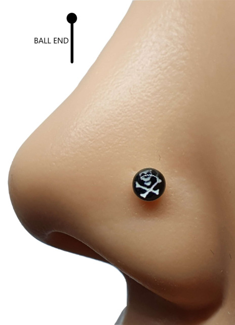 Piercing Ferradura Nariz Haste Fina De 0.8mm Aço Cirúrgico