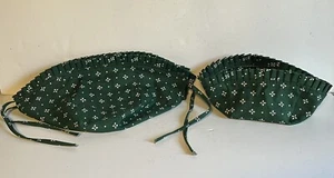 Longaberger Medium Gathering & Small Round Basket Fabric Liners Classic Green - Picture 1 of 12