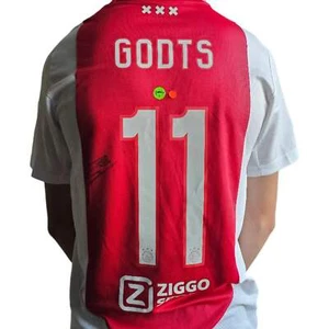 Mika Godts 11 Ajax Signed Football Shirt 2024/25 Fanshop - Picture 1 of 8