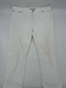 LRL Ralph Lauren Size 16 Premier Straight White Denim Jeans Women’s 34” Inseam - Picture 1 of 15