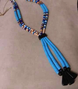 Santo Domingo Faux Turquoise Jacla Necklace + - Picture 1 of 5