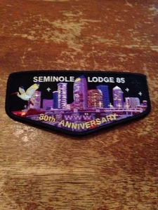 Seminole Lodge #85 80th Anniversary Downtown Tampa Night Scene Flap 60E-K6 - Picture 1 of 1
