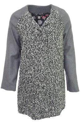 Alpaca Wool Coat For Women I Code By IKKS Gray Black City Rock QC4405402 - Image 1 of 4