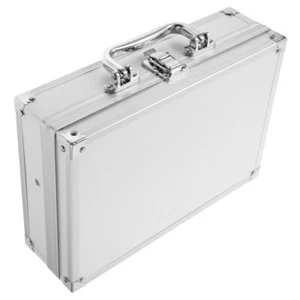 Aluminum Carrying Case Hard Briefcase Instrument Storage Box Man - Picture 1 of 12