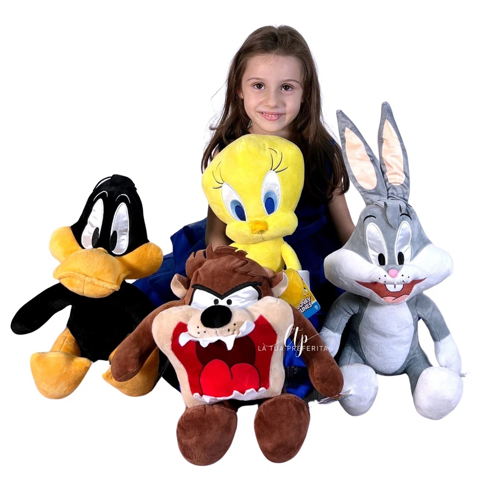 Looney Tunes Peluche 40cm Grande Soft Plush Size L Bugs Bunny Daffy Titty Taz