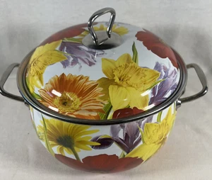 The Pioneer Woman Dutch Oven Floral Garden Enamel On Steel 4 Qt RETIRED - Picture 1 of 6