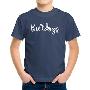 Toddler Kids Youth T-shirt Bulldogs Graphic Printed Wear Game Day School Sport - Picture 1 of 15
