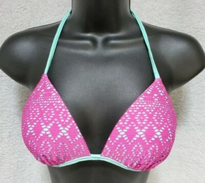 SO Womens Bikini Swimsuit Top Size S Small Purple Green Push Up - Picture 1 of 12