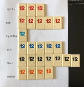 REPUESTO ÚNICO RUMMIKUB (edición 1997) pieza de juego #12 - Elige color - Imagen 1 de 12