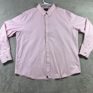 UNTUCKit Shirt Men XXL 2XL Pink Striped Wrinkle Free Button Up Preppy LS Cotton - Picture 1 of 12