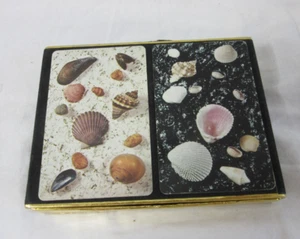 Congress Dual Deck Playing Cards Vintage Rare Shell Chemical Velvet Box - Picture 1 of 7