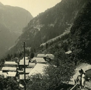 Switzerland Le Tretien Tete Noire Old Possemiers Amateur Stereoview Photo 1910 - Foto 1 di 3