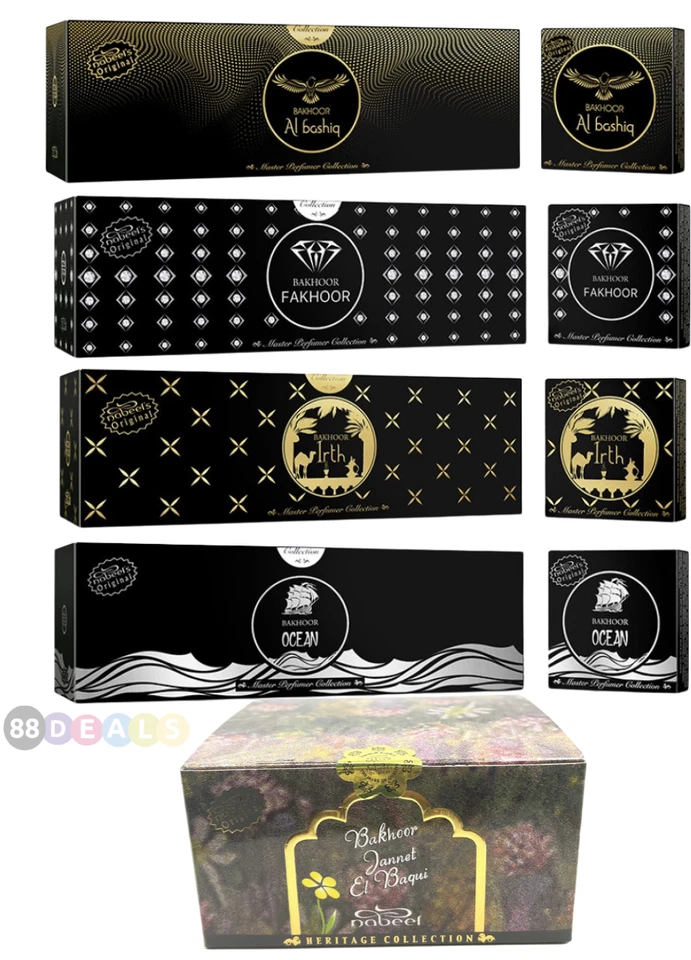 Nuevo Nabeel Bakhoor 40gm Incienso Bukhoor Cuadrados Mamoul Incienso Docena Paquete Foto 1 de 1