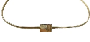 Cintura vintage taglie forti elasticizzata tono oro serpente, lusso discoteca glam - Foto 1 di 8