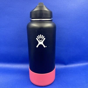 hydro flask 32 oz straw lid Black With Branded Silicone - Picture 1 of 9